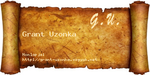 Grant Uzonka névjegykártya