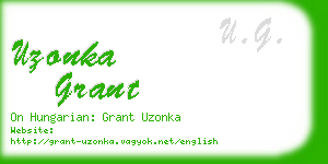 uzonka grant business card